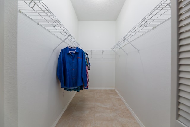 view of walk in closet