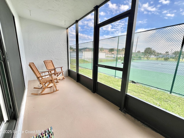 view of sunroom