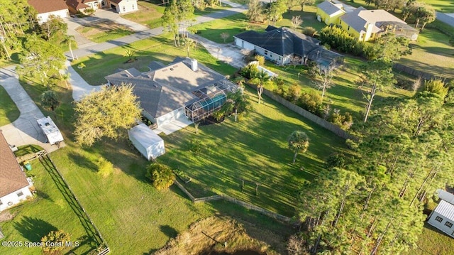 aerial view featuring a residential view