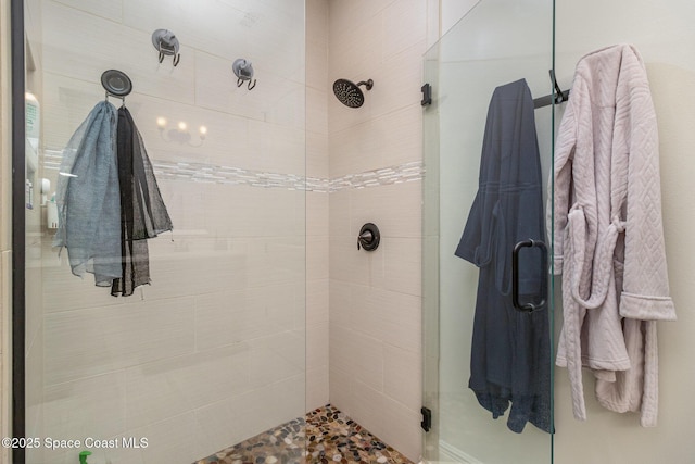 bathroom featuring walk in shower