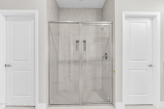 bathroom with walk in shower