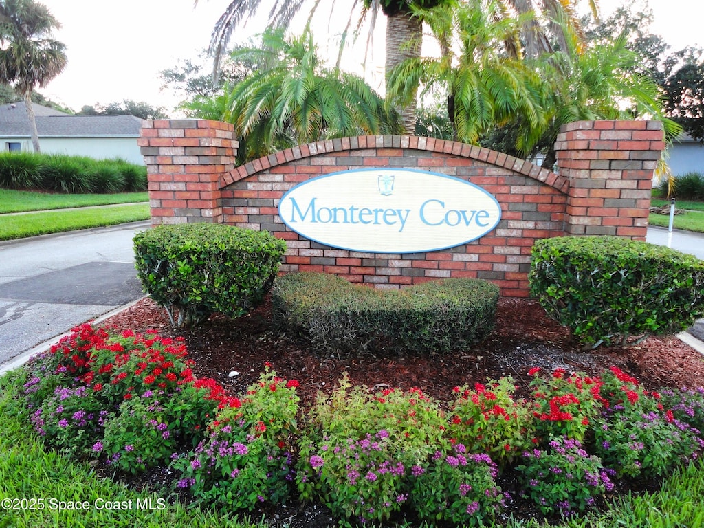 view of community sign