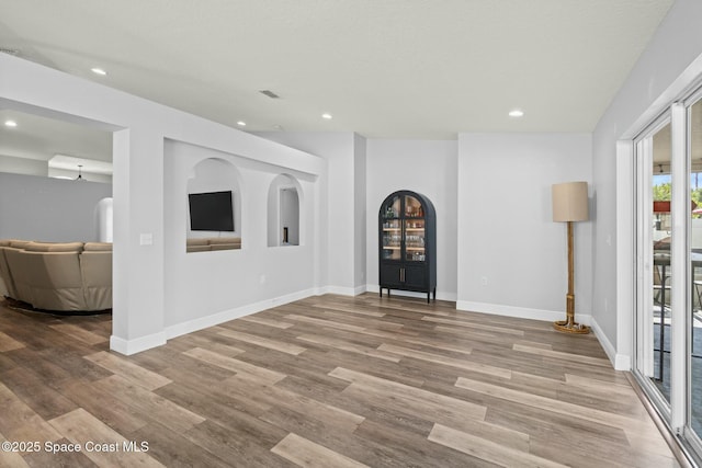 interior space with light wood-type flooring