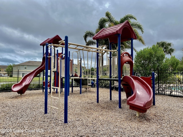 view of jungle gym