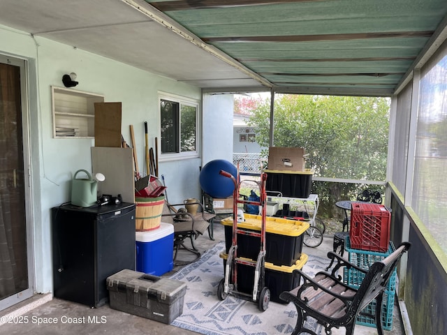 view of sunroom