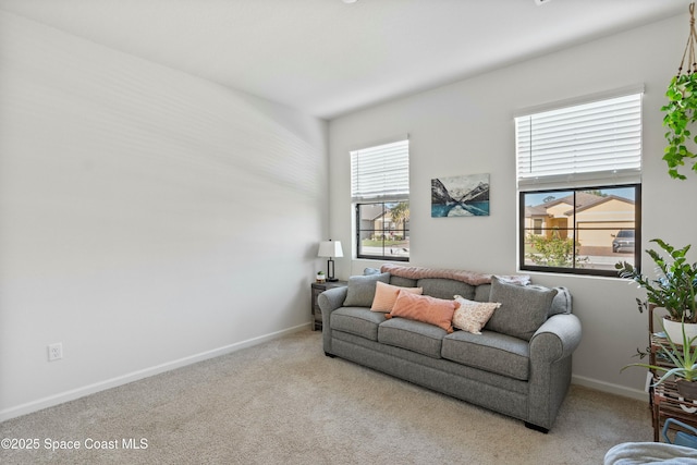 view of carpeted living room