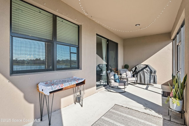 view of patio with grilling area