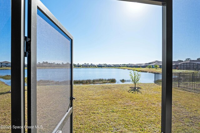 view of water feature