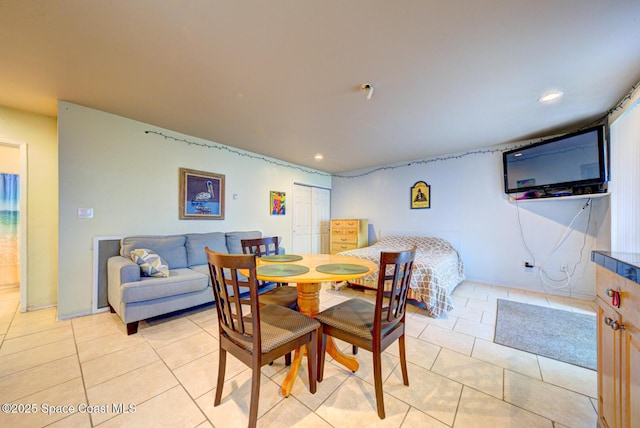 view of tiled dining area