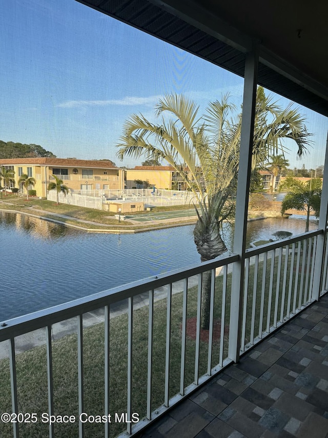 view of water feature