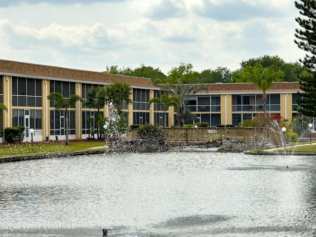 view of water feature