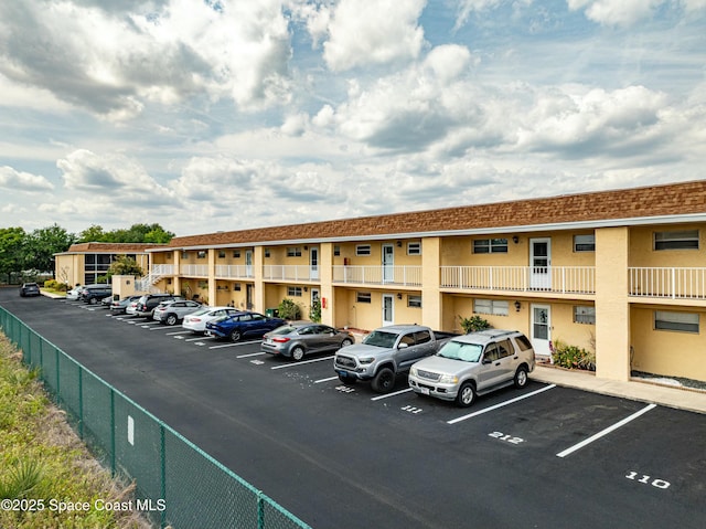 view of uncovered parking lot