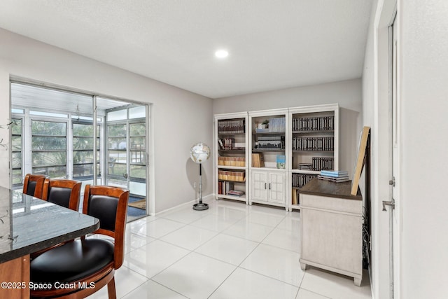 office featuring light tile patterned floors