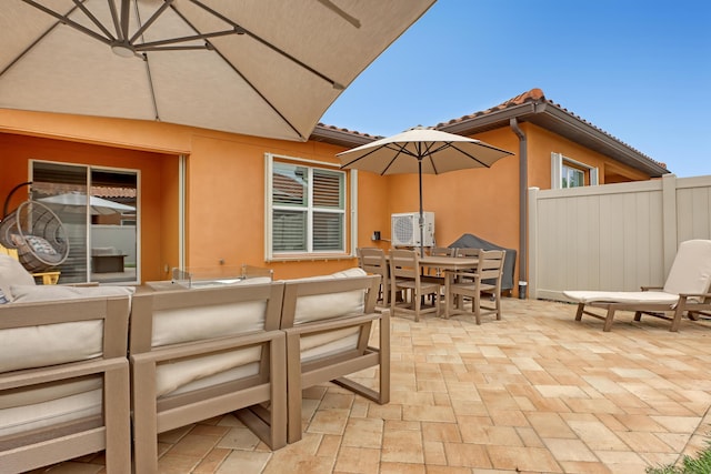 view of patio / terrace with an outdoor living space