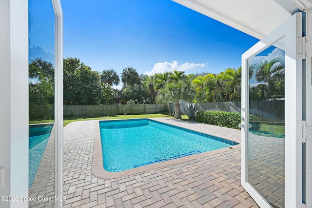 view of pool with a patio area