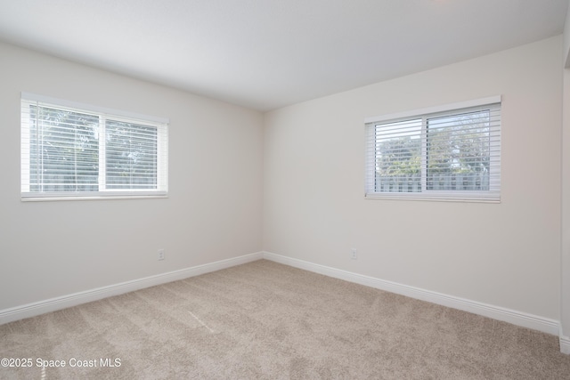 carpeted spare room with a wealth of natural light