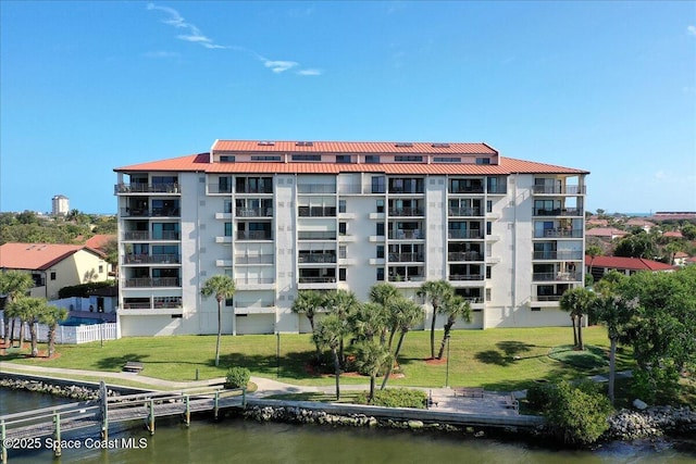 view of property featuring a water view