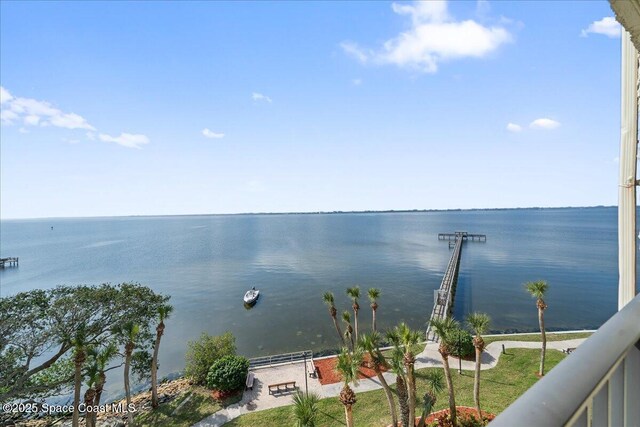 view of water feature