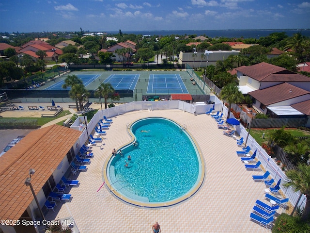 view of pool with a patio