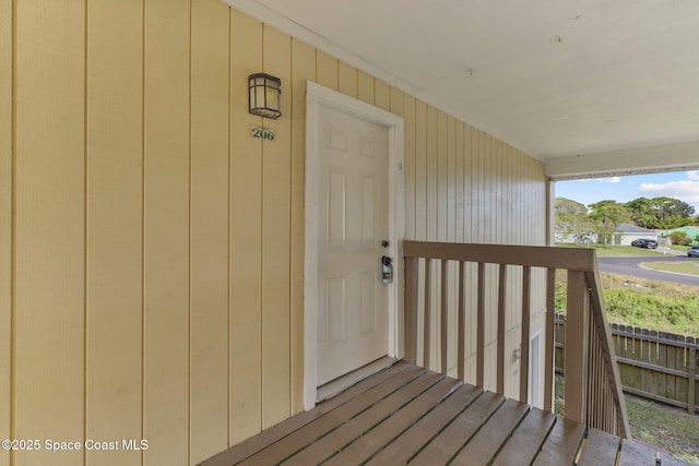 view of doorway to property