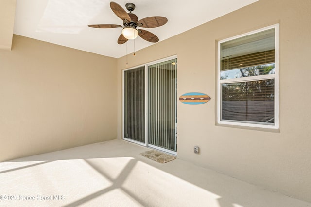 view of patio / terrace with ceiling fan