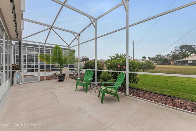 view of sunroom