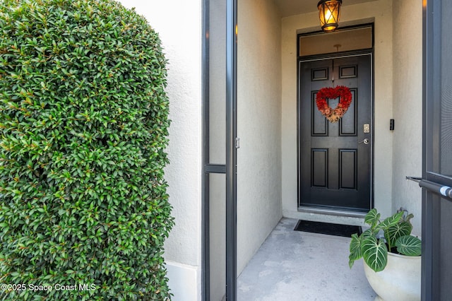 view of doorway to property