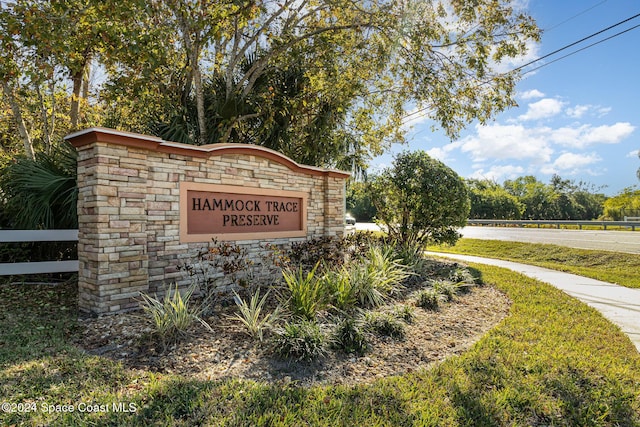 view of community sign