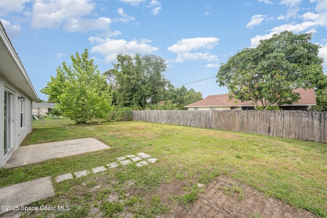 view of yard featuring a patio