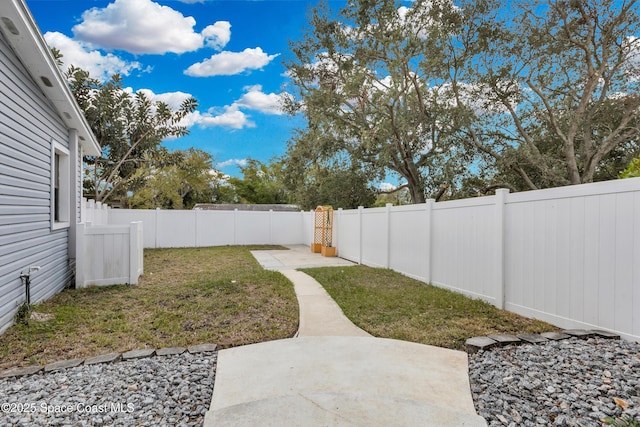 view of yard featuring a patio area