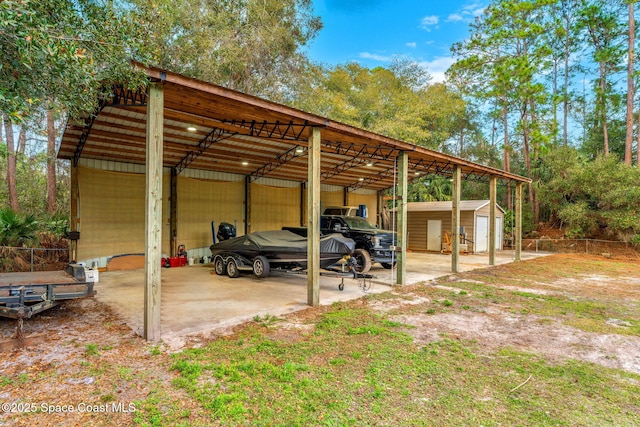 view of vehicle parking