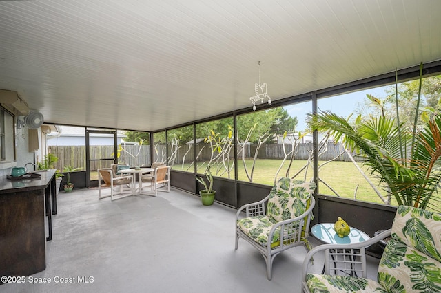 view of sunroom / solarium