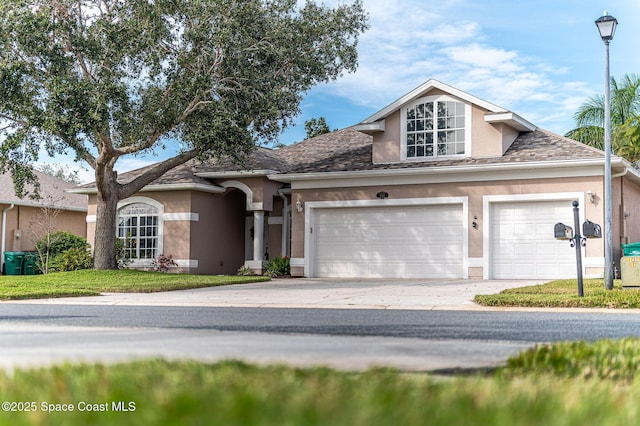 view of front facade with a garage