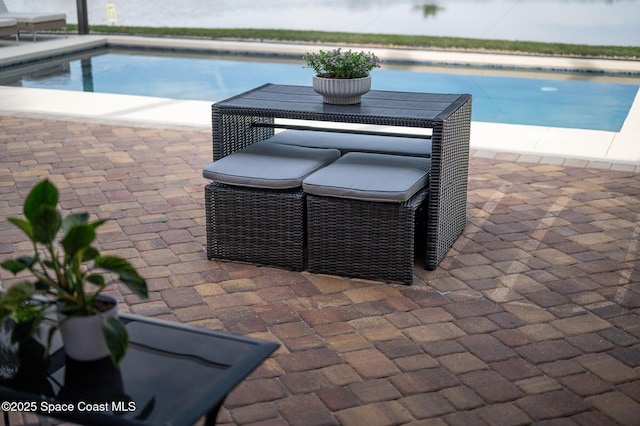 view of pool featuring a patio area