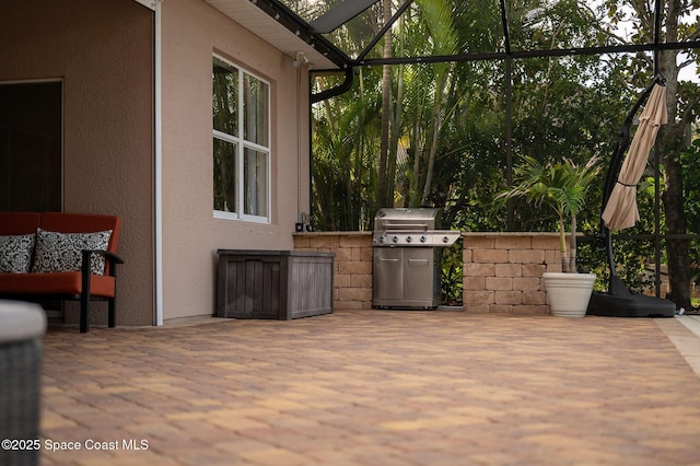 view of patio / terrace with a grill and exterior kitchen