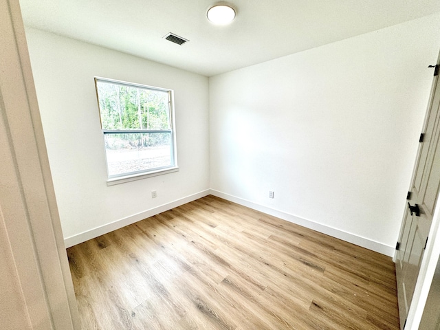 empty room featuring light hardwood / wood-style flooring