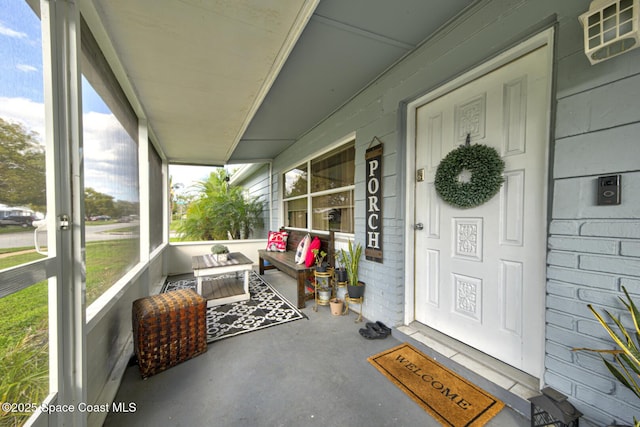 view of sunroom