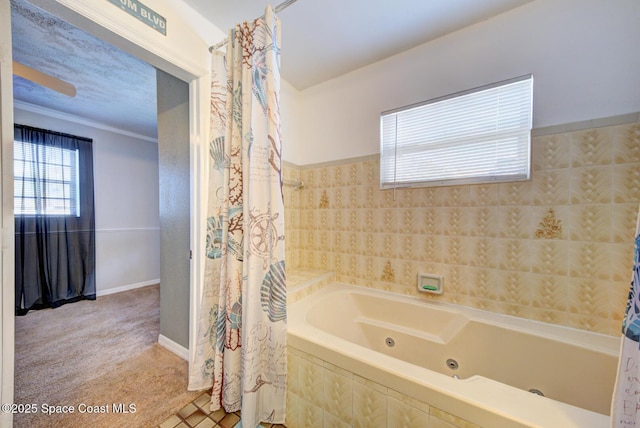 bathroom with plus walk in shower