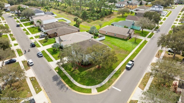 drone / aerial view with a residential view