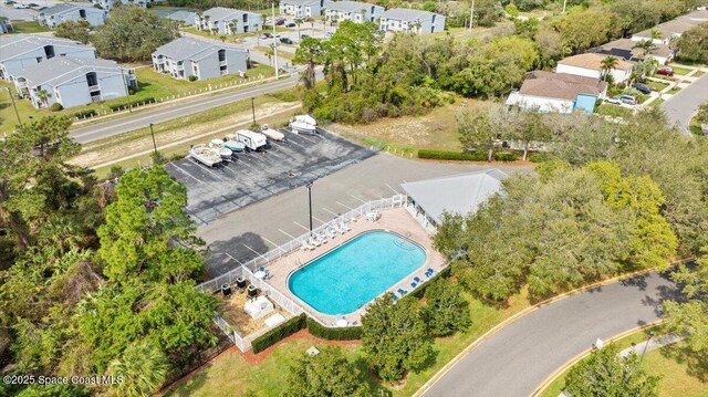 drone / aerial view featuring a residential view