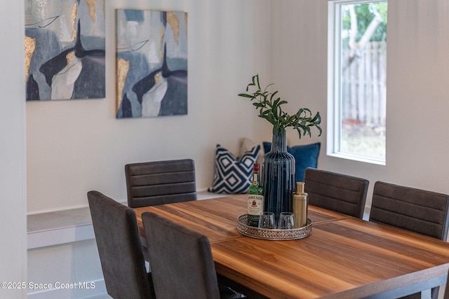 view of dining room