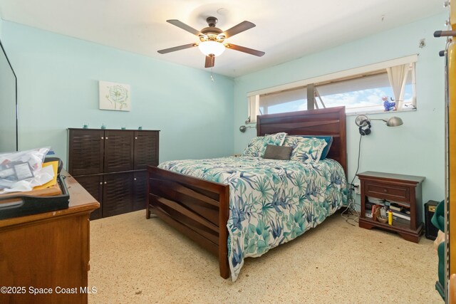 115 Carib Dr, Merritt Island, FL 32952 - bedroom with a ceiling fan