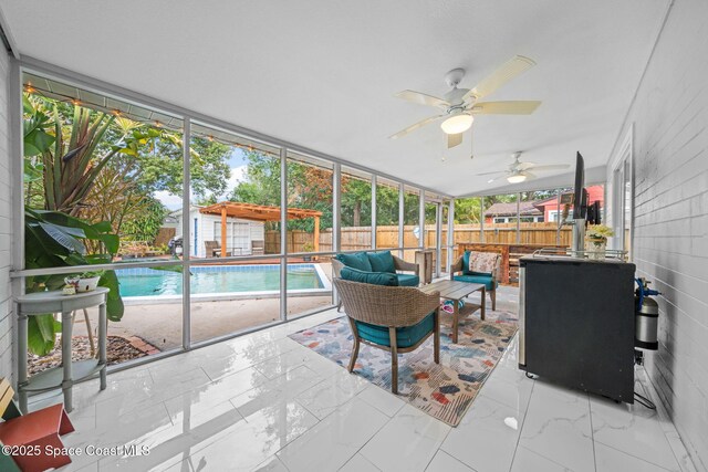 view of sunroom / solarium