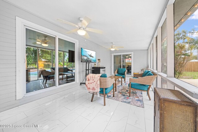 view of sunroom / solarium