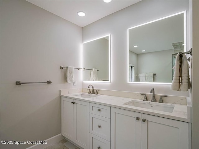 bathroom with vanity