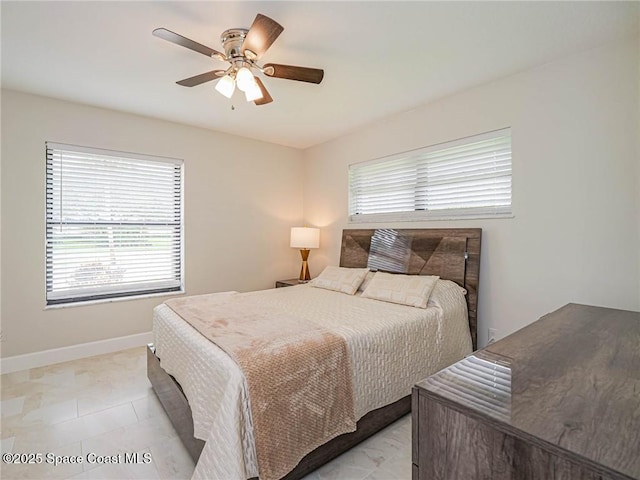 bedroom with ceiling fan