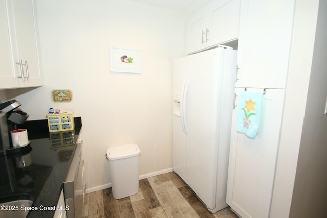 bathroom featuring hardwood / wood-style flooring