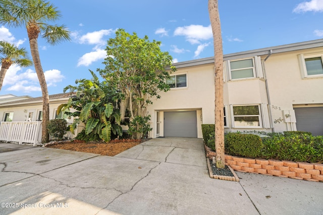 view of property with a garage