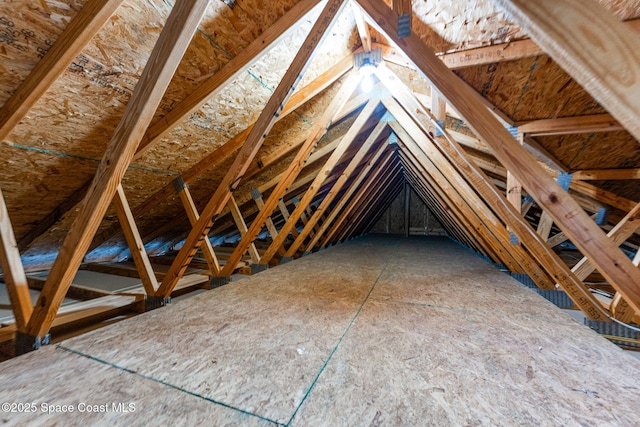 view of attic