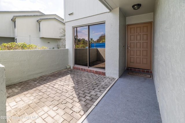 view of doorway to property